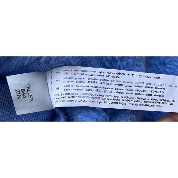 NWT Zara Blue Cut Out Twist Front Soft Fuzzy Crop Top Sweater, Size XS - Picture 16 of 16